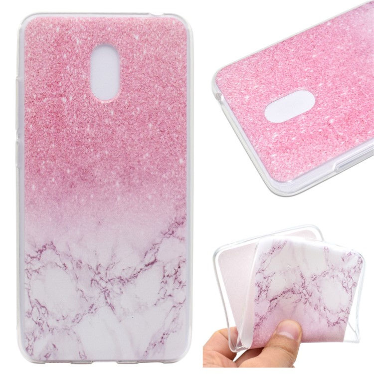 For Meizu M6 Soft TPU Ultra Patterned Ultra-thin Phone Case - Pink Marble-1