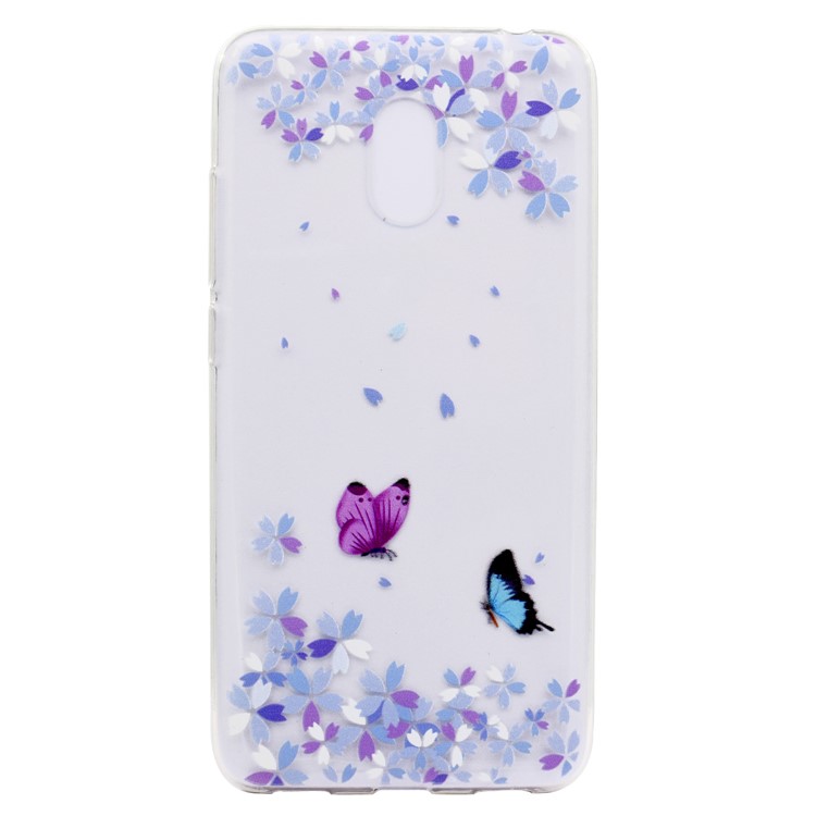 For Meizu M6 Soft TPU Ultra Patterned Ultra-thin Phone Cover - Two Butterflies-2