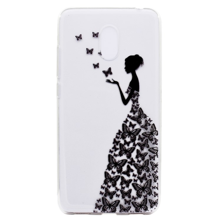 For Meizu M6 Soft TPU Ultra Patterned Ultra-thin Phone Accesssory Case - Butterfly Girl-2