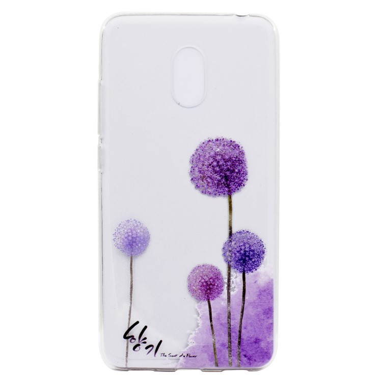 For Meizu M6 Soft TPU Ultra Patterned Ultra-thin Phone Acccessory Casing - Purple Dandelions-2