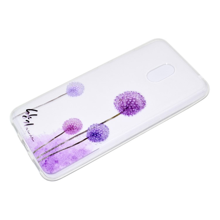 For Meizu M6 Soft TPU Ultra Patterned Ultra-thin Phone Acccessory Casing - Purple Dandelions-3