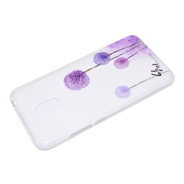 For Meizu M6 Soft TPU Ultra Patterned Ultra-thin Phone Acccessory Casing - Purple Dandelions-4