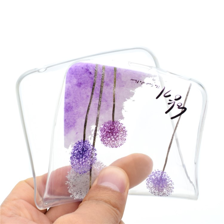 For Meizu M6 Soft TPU Ultra Patterned Ultra-thin Phone Acccessory Casing - Purple Dandelions-5