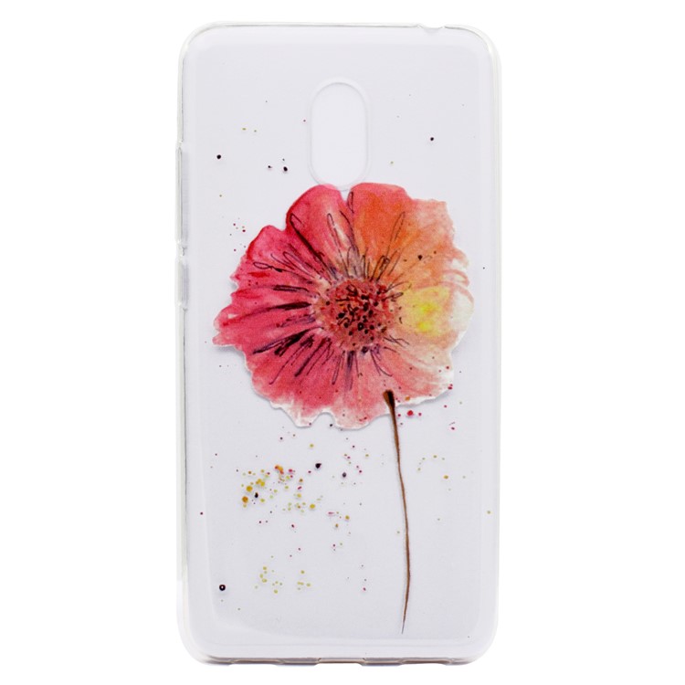 For Meizu M6 Soft TPU Ultra Patterned Ultra-thin Cellphone Cover - Vivid Flower-2