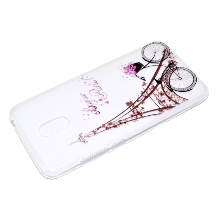 For Meizu M6 Soft TPU Ultra Patterned Ultra-thin Cellphone Casing - Tower and Bicycle-4