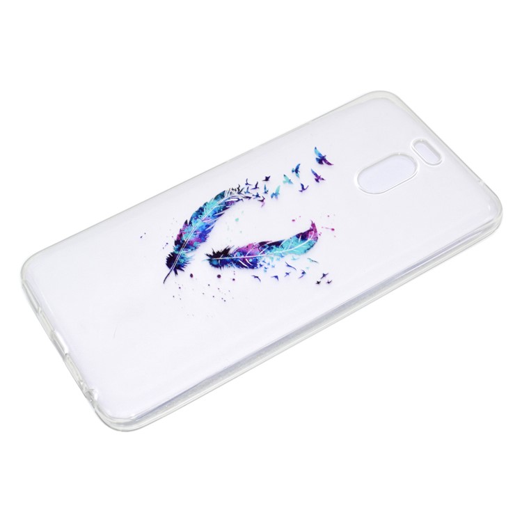 Ultra-thin Patterned Soft TPU Back Mobile Phone Protective Cover Case for Meizu M6 Note - Feather-3