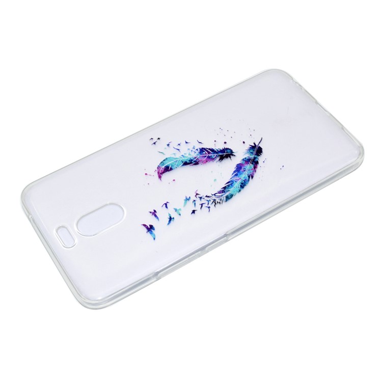Ultra-thin Patterned Soft TPU Back Mobile Phone Protective Cover Case for Meizu M6 Note - Feather-4