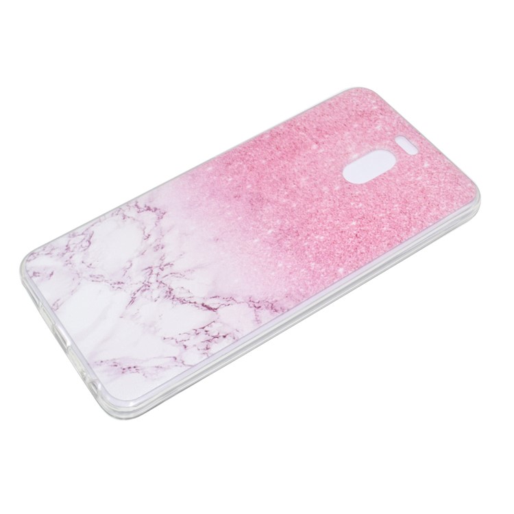 Ultra-thin Patterned Soft TPU Back Mobile Phone Protective Casing for Meizu M6 Note - Pink Marble Pattern-3