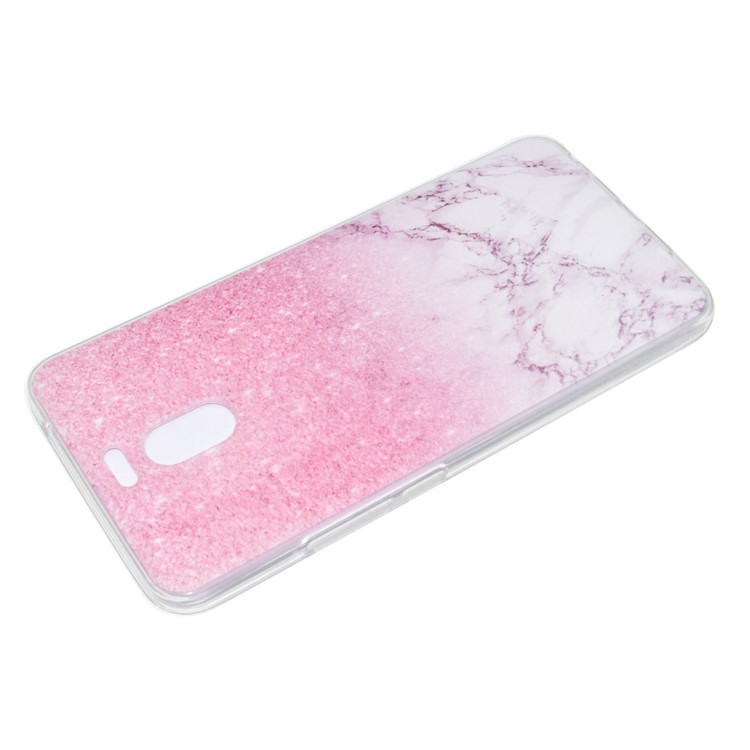 Ultra-thin Patterned Soft TPU Back Mobile Phone Protective Casing for Meizu M6 Note - Pink Marble Pattern-4