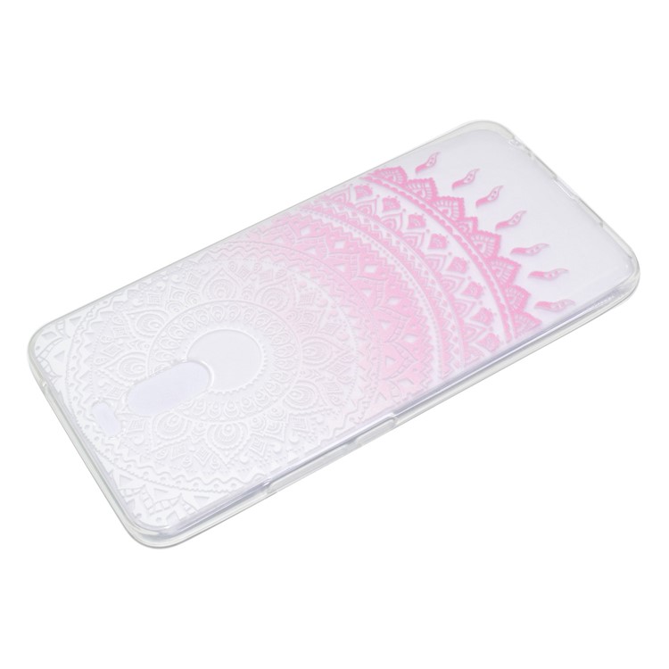 Ultra-thin Patterned Soft TPU Back Mobile Phone Protective Shell for Meizu M6 Note - Pink Mandala-4