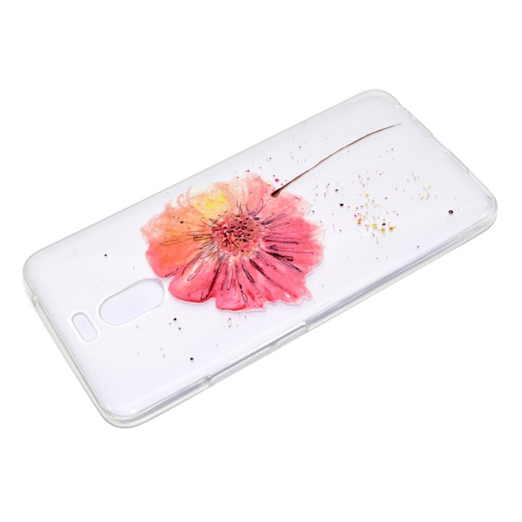 Ultra-thin Patterned Soft TPU Back Mobile Phone Cover for Meizu M6 Note - Red Flowers-4