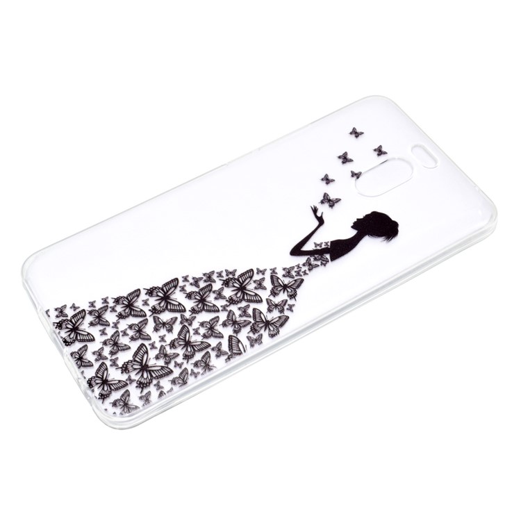 Ultra-thin Patterned Soft TPU Back Mobile Phone Case for Meizu M6 Note - Butterfly Girl-3