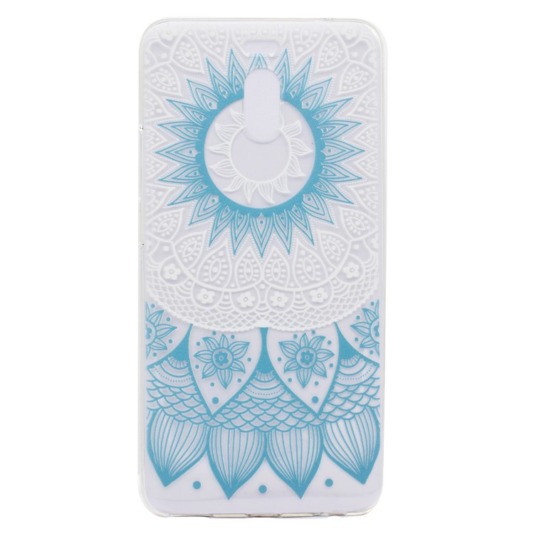 Ultra-thin Patterned Soft TPU Back Mobile Phone Shell for Meizu M6 Note - Blue Mandala-2