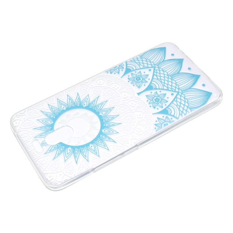 Ultra-thin Patterned Soft TPU Back Mobile Phone Shell for Meizu M6 Note - Blue Mandala-4