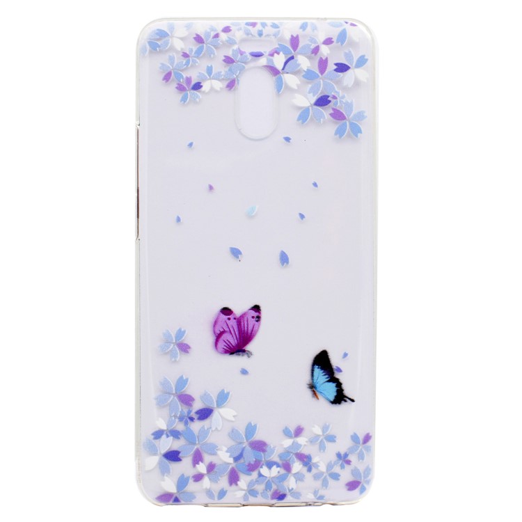 Ultra-thin Patterned Soft TPU Back Cellphone Cover for Meizu M6 Note - Two Butterflies-2
