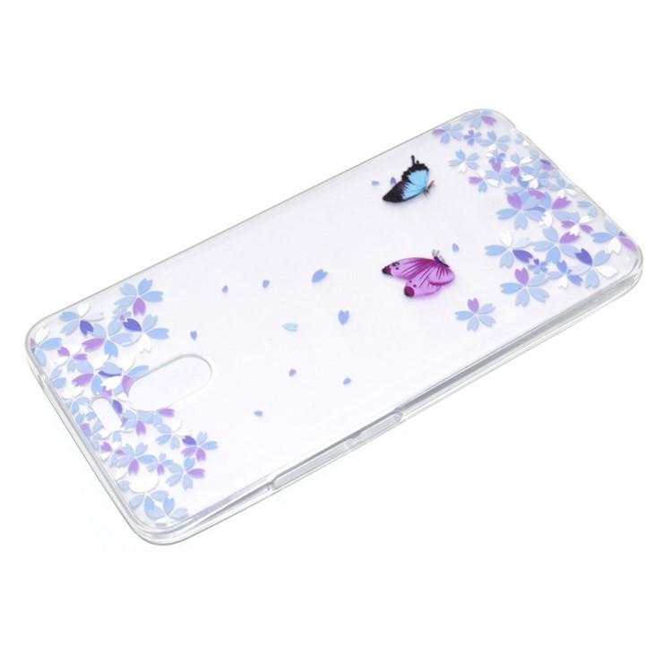 Ultra-thin Patterned Soft TPU Back Cellphone Cover for Meizu M6 Note - Two Butterflies-4
