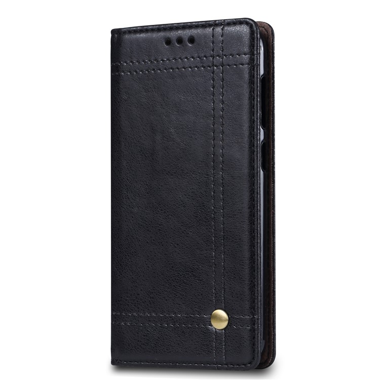 Retro Style Auto-absorbed Wallet Leather Case for Meizu M5A - Black-2