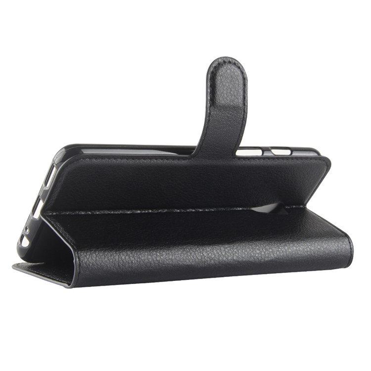 Litchi Texture Wallet Stand Leather Case for Meizu M6s - Black-5