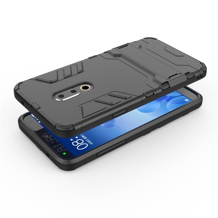 Plastic + TPU Hybrid Case with Kickstand for Meizu 15 - Black-5