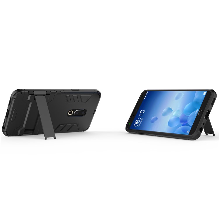 Plastic + TPU Hybrid Case with Kickstand for Meizu 15 - Black-6
