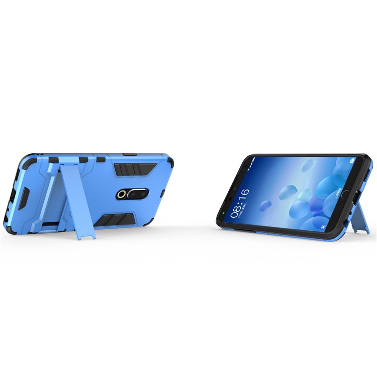 Plastic + TPU Hybrid Cover Shell Case with Kickstand for Meizu 15 - Baby Blue-5