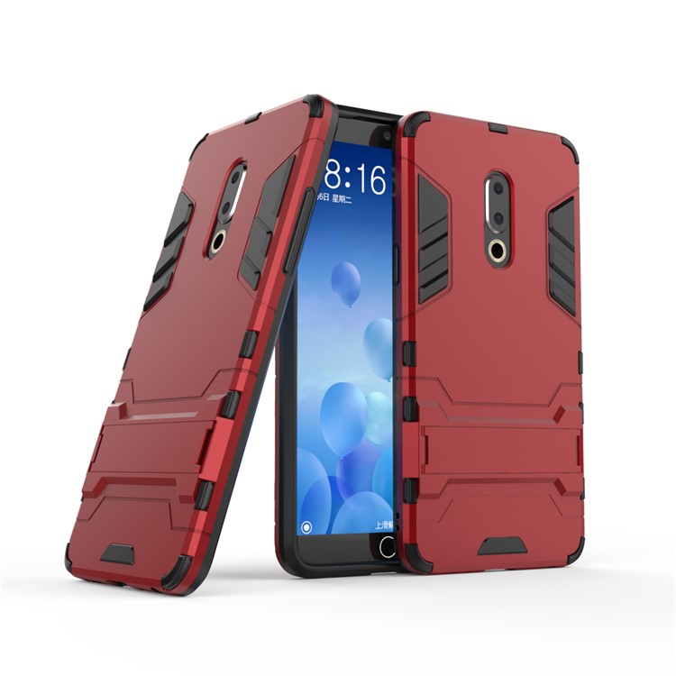 Plastic + TPU Combo Case with Kickstand for Meizu 15 Plus - Red-1