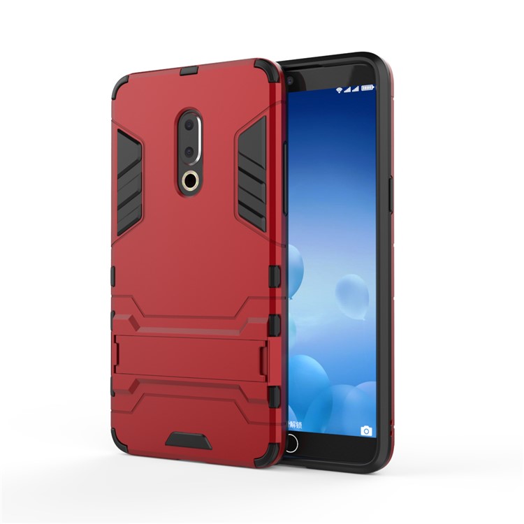 Plastic + TPU Combo Case with Kickstand for Meizu 15 Plus - Red-2