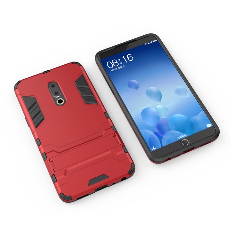 Plastic + TPU Combo Case with Kickstand for Meizu 15 Plus - Red-4