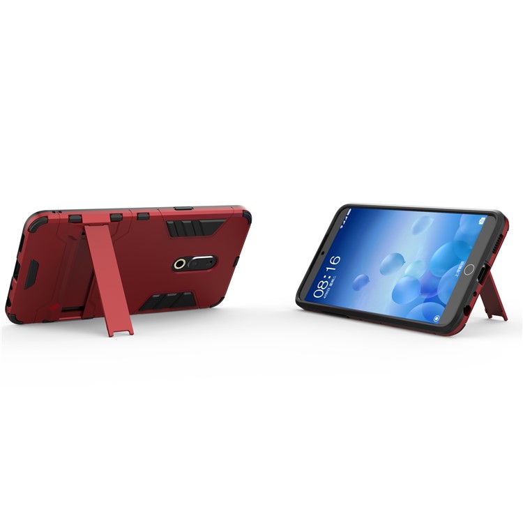 Plastic + TPU Combo Case with Kickstand for Meizu 15 Plus - Red-5