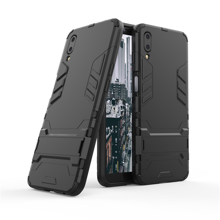 Plastic + TPU Hybrid Case with Kickstand for Meizu E3 - Black-1
