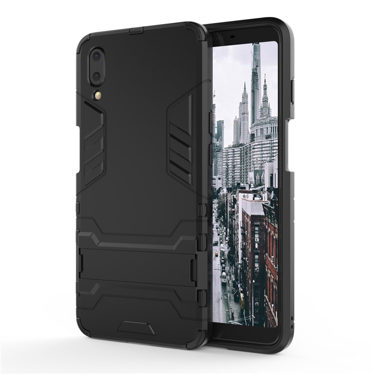 Plastic + TPU Hybrid Case with Kickstand for Meizu E3 - Black-5