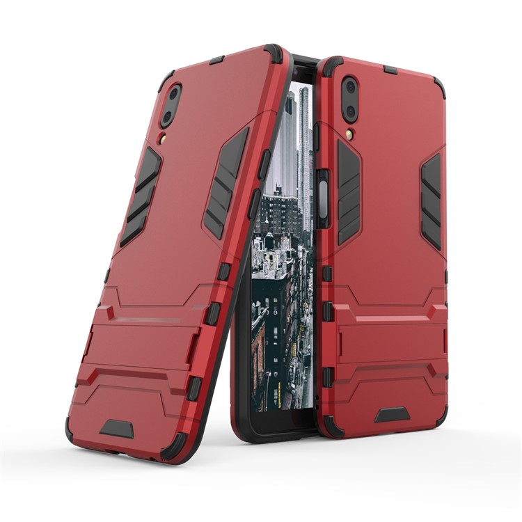 Plastic + TPU Combo Case with Kickstand for Meizu E3 - Red-1