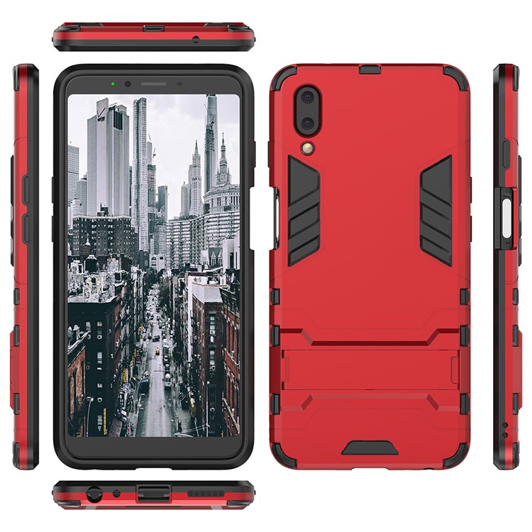 Plastic + TPU Combo Case with Kickstand for Meizu E3 - Red-9