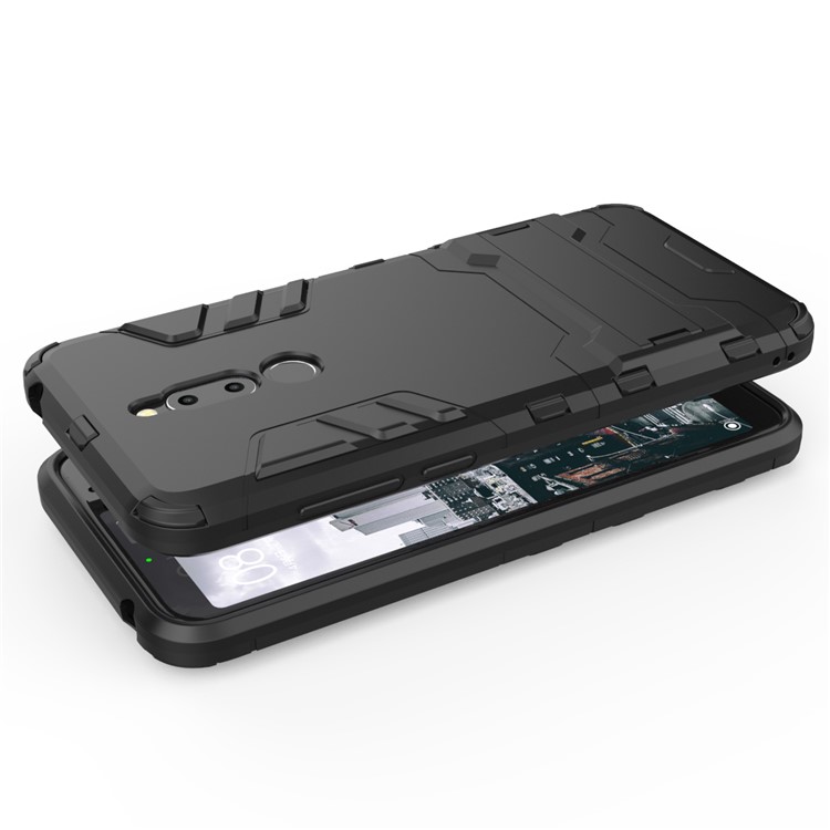 Cool Guard Kickstand PC TPU Hybrid Case for Meizu M6T - Black-4