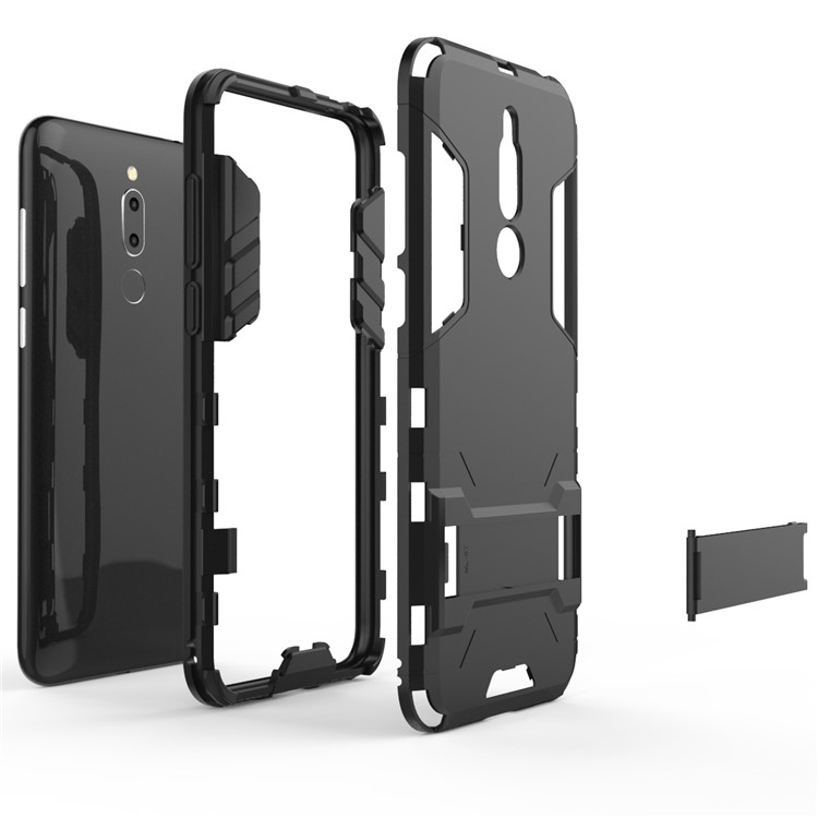 Cool Guard Kickstand PC TPU Hybrid Case for Meizu M6T - Black-6