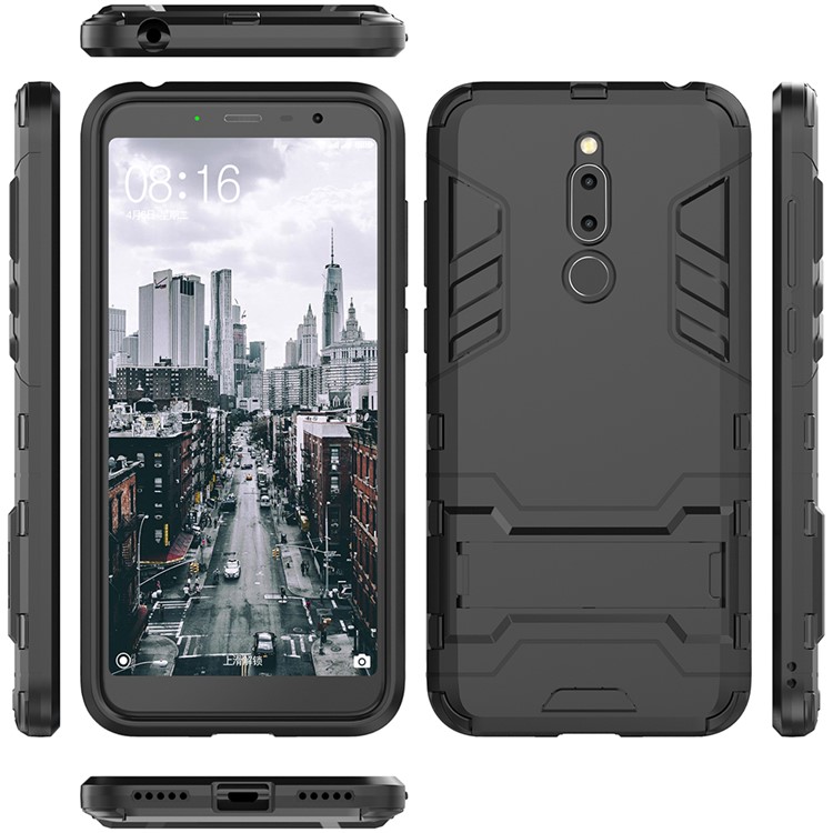 Cool Guard Kickstand PC TPU Hybrid Case for Meizu M6T - Black-7