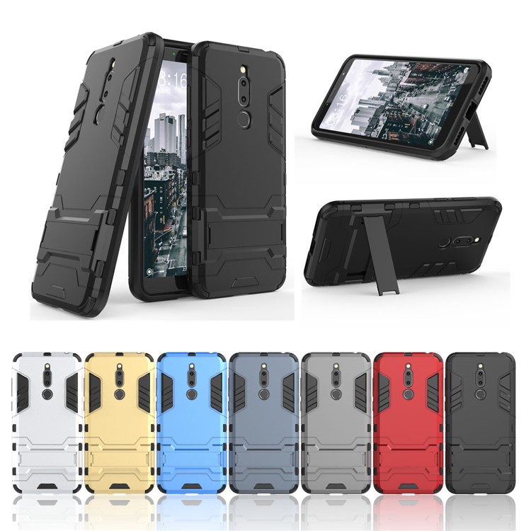 Cool Guard Kickstand PC TPU Hybrid Case for Meizu M6T - Black-8