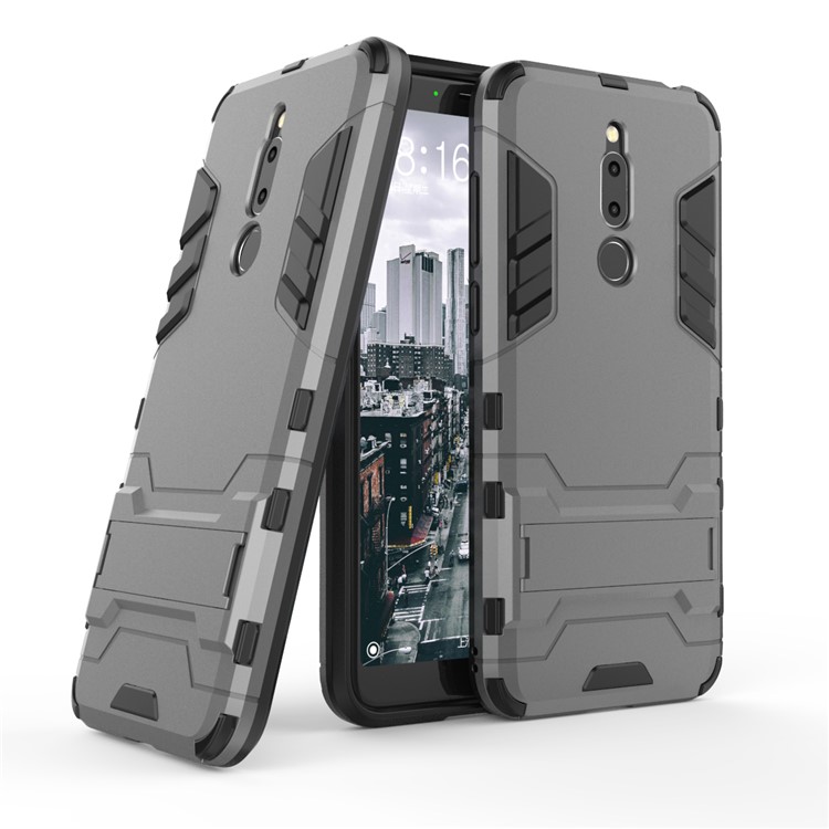 Cool Guard Kickstand PC TPU Hybrid Shell for Meizu M6T - Grey-1