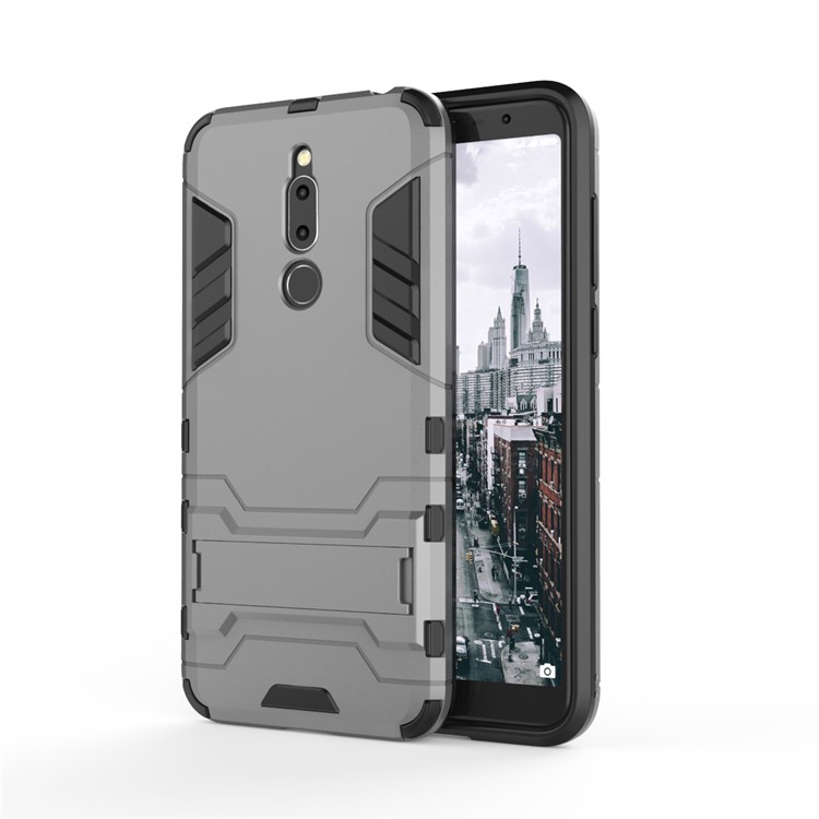 Cool Guard Kickstand PC TPU Hybrid Shell for Meizu M6T - Grey-2