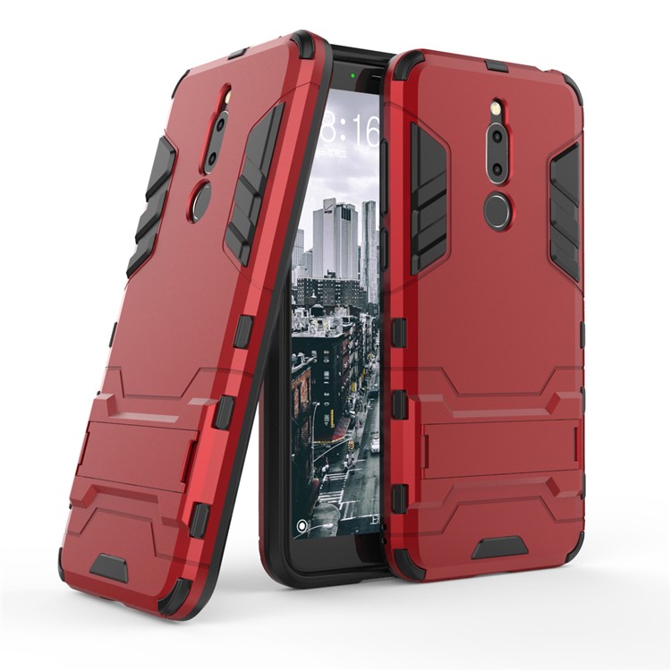 Cool Guard Kickstand PC TPU Combo Case for Meizu M6T - Red-1