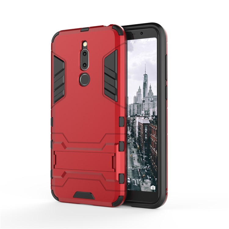 Cool Guard Kickstand PC TPU Combo Case for Meizu M6T - Red-2