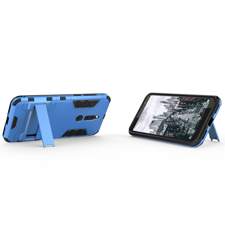 Cool Guard Kickstand PC TPU Hybrid Cell Phone Case for Meizu M6T - Baby Blue-5