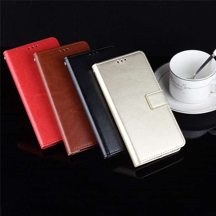 Crazy Horse Texture Wallet Leather Flip Case with Stand for Meizu 16s - Gold-11