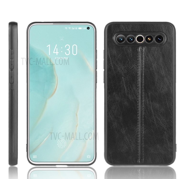 PU Leather Coated PC + TPU Hybrid Phone Case for Meizu 17/17 Pro - Black-1