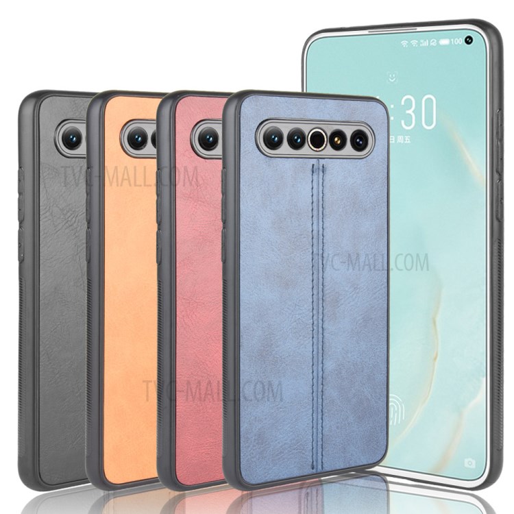 PU Leather Coated PC + TPU Hybrid Phone Case for Meizu 17/17 Pro - Black-8