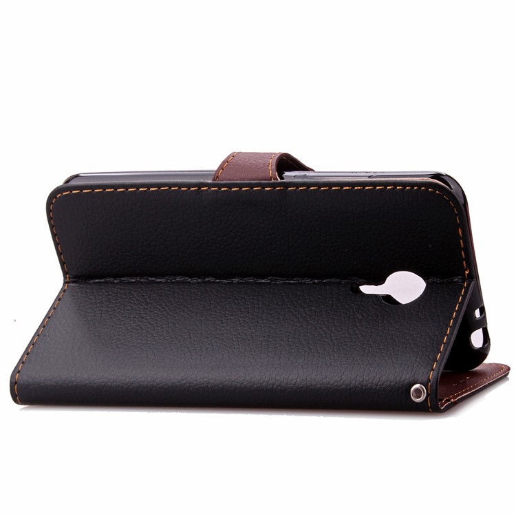 Leaf Flip Wallet Leather Shell for Meizu M3 Note - Black-8