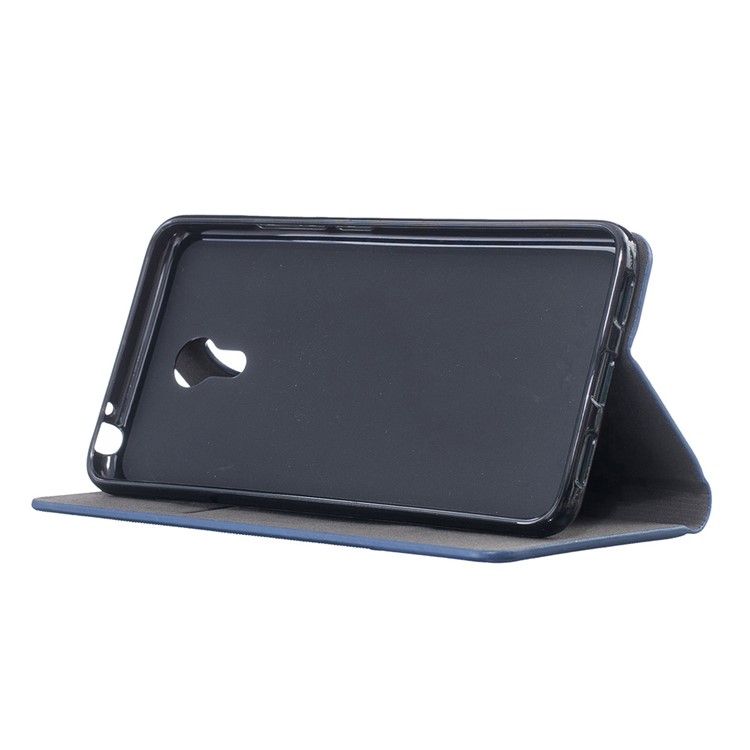 Two-color Linen Texture Leather Stand Case for Meizu m3 note - Dark Grey-3