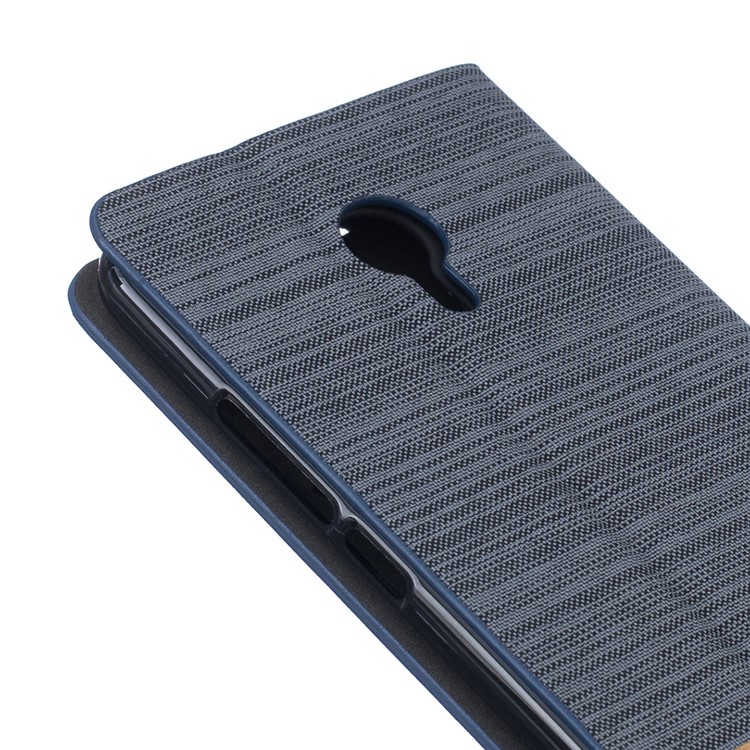 Two-color Linen Texture Leather Stand Case for Meizu m3 note - Dark Grey-6