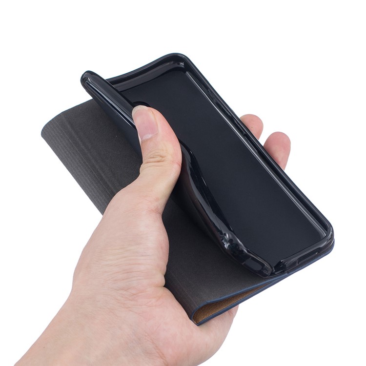 Two-color Linen Texture Leather Stand Case for Meizu m3 note - Dark Grey-8