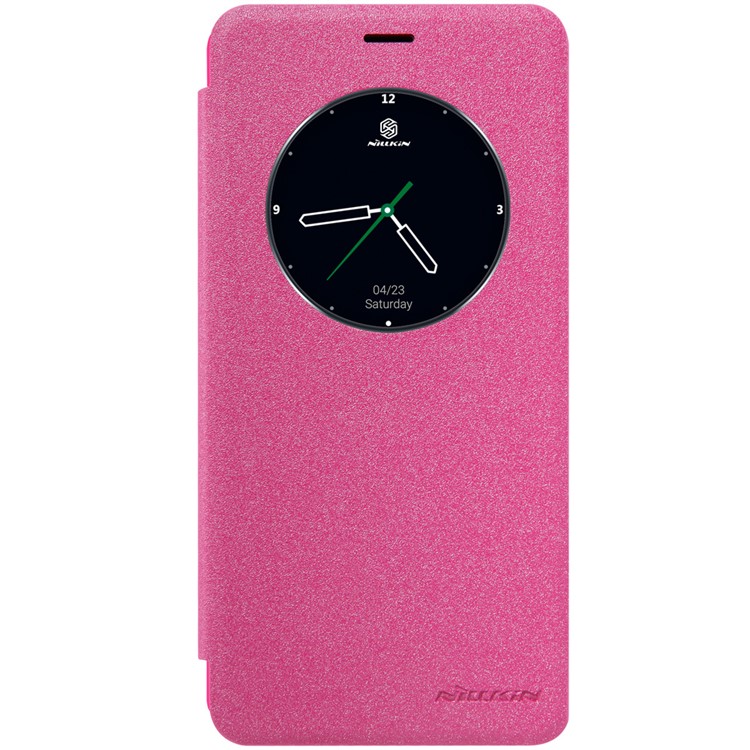 NILLKIN Sparkle Series Auto Wake / Sleep View Leather Case for Meizu M3E - Rose-1